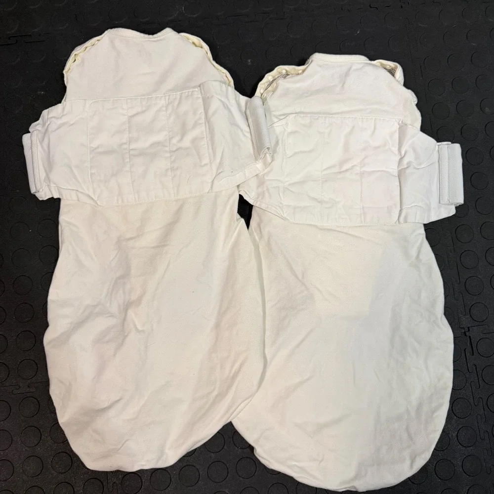 Happiest Baby SNOO Sack Swaddle 2-Pack Ivory Organic Cotton Size Medium